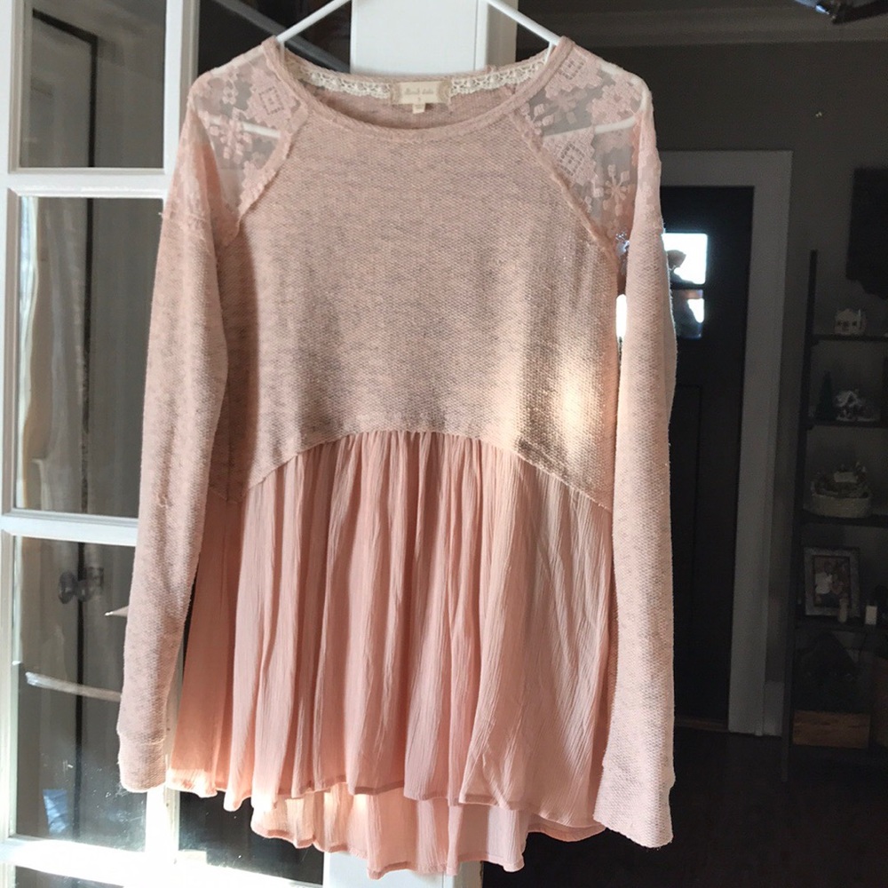 Pink Lacey top